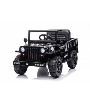 venta JEEP MILITAR 12V, NEGRO, 4 MOTORES, LE-JH-103, RC, ASIENTO PIEL, RUEDAS GOMA - LE14976